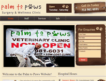 Tablet Screenshot of palmtopaws.com
